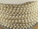 4mm Faux Pearl Plastic Beads on a String Craft Roll Irridescent White by DPC