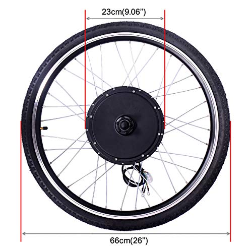Thegreatshopman 48V 1000W 26" Ebike Front Wheel Electric Bicycle Motor Conversion Kit Motor Hub