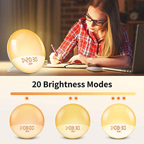 Wake Up Light Sunrise Alarm Clock for Kids,LBell Night Light/Sunrise