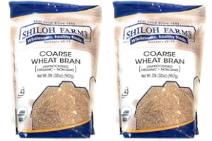 Shiloh Farms - Coarse Wheat Bran Unprocessed 32 oz (2 LB) Pack of 2 w/Exit 28 Bargains Sticker