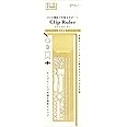 Designphil Midori Ruler, Clip Ruler, Decorative Ruled Pattern A, 5.5 Inches