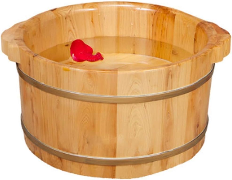 Xuetaimeigu Foot Bath Barrel Cedar Wood Children's Foot Bath Barrel Bubble Bowl Tub Finely Crafted Health To Eliminate Fatigue Parents' Best Gift (Color : WOOD COLOR, Size : 40X21CM)