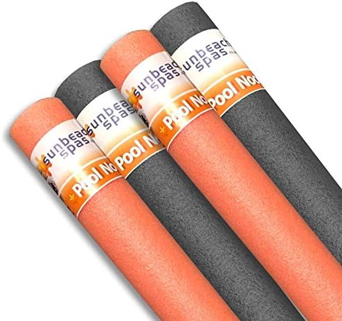 Pool Noodle Halloween 4 Pack - Spooky Pumpkin Foam Woggle (2x Black, 2x Orange)