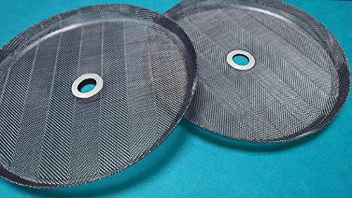 Bodum French Press Replacement Filter Screen (2pack) - Includes Metal Center Ring - Best Universal 8-Cup Stainless Steel Reusable Filter