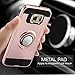 Galaxy S6 Case,Galaxy S6 Case with HD Screen Protector,Anoke Samsung S6 Cellphone 360 Degree Rotating Ring Holder Kickstand Scratch Resistant Drop Protective Cover for Galaxy S6 ZS Rose Gold