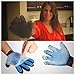 Frisky Paws Pet Hair Remover Brush Self-Cleaning Base | Reusable Double-Sided Cat & Dog Hair, Fur, Fuzz Lint Removal Furniture, Clothes, Carpet & Car Seat | Pet Grooming Glove Included