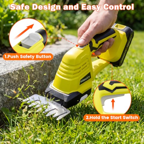 20V Hedge Trimmer Cordless with 2 Battery and Charger, 2 in 1 photo 11