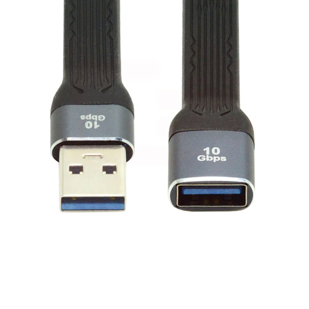 chenyang CY USB 3.0 Short Cable,USB 3.1 3.0 Type A Male to Female Extension Flat Slim FPC Data Cable 13cm 10Gbps for Laptop & Desktop