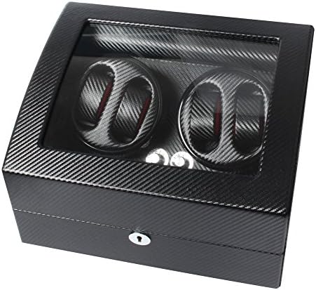 Mount Tibet Top Quality Mute Motor 4+6 Automatic Black Carbon Fiber Watch Winder
