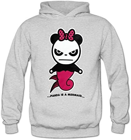 Akrcnit Women Long Sleeve Sweatshirt Hoodies for Mrs Mermaid Hipanda XXL Light Grey