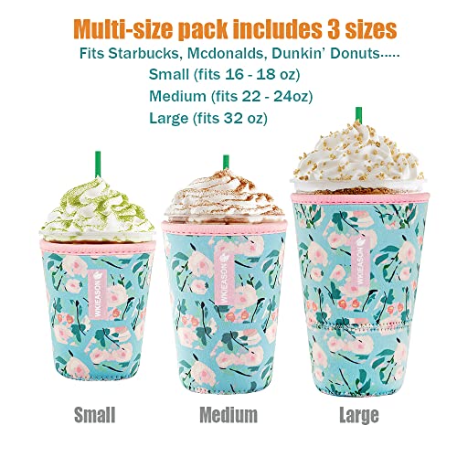 Reusable Iced Coffee Insulator Sleeve for Cold Beverages and Neoprene