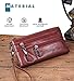 katloo Mini Cross Body Bag Cell Phone Purse for Women Genuine Leather Wristlet Wallet Clutch Purses Handbags with Shoulder Strap (Burgundy)