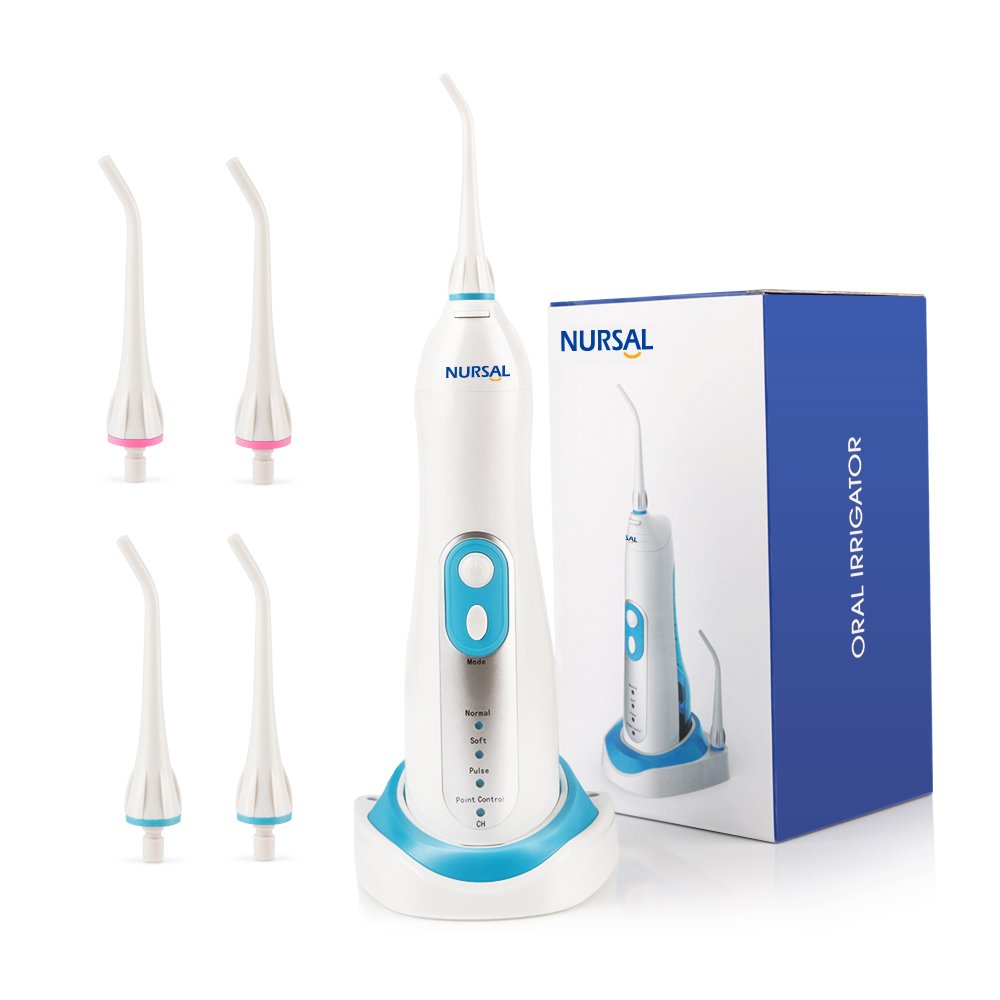 NURSAL Versión actualizada irrigador bucal recargable con modos cuidado dental water flosser