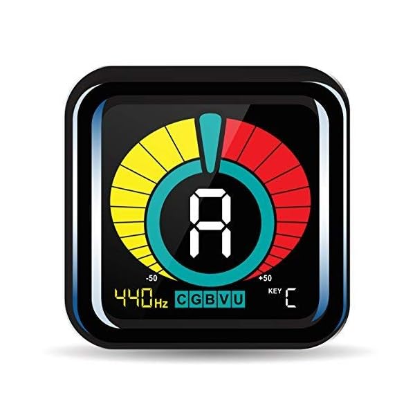 KLIQ UberTuner - Professional Clip-On Tuner for All Instruments (multi-key modes) - with Guitar, Ukulele, Violin, Bass…