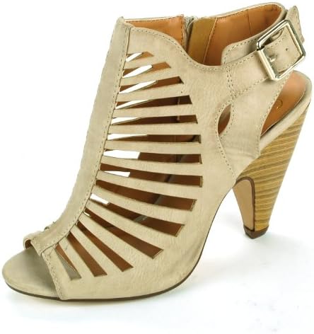 Delicious Women's Taupe Gray Sexy Peep Toe Pumps 7.5 M US