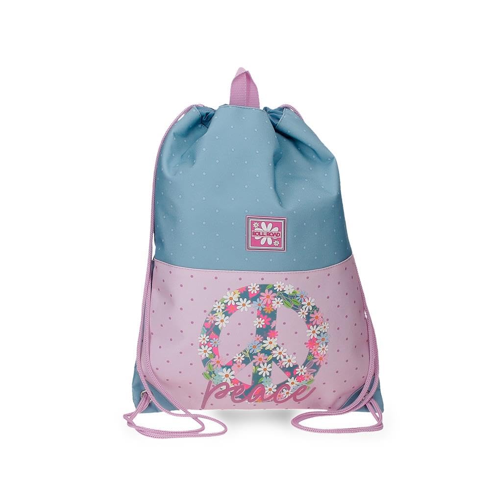ROLL ROAD Peace Multicoloured Backpack 32 x 42 cm Polyester, multicoloured, One Size, Backpack sack