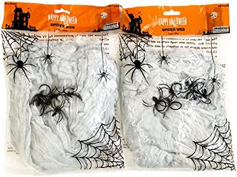 Halloween Spider Web and Cobweb Haunted House Decoration (2)