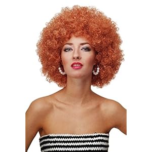 WIG ME UP ® – Peluca afro rojo cobrizo Funk Disco años 70 años 80 Foxy Brown PW0011-P130