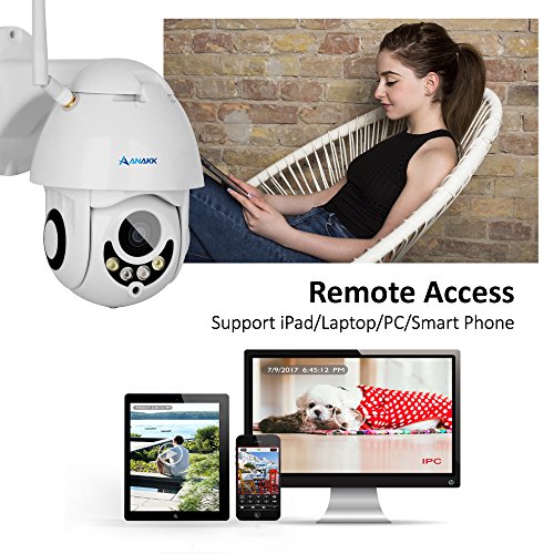 Anakk Outdoor Wireless WiFi Security Camera Pan Tilt HD 1080P IP Camera with Night Vision Motion Detection 3.6mm Lens IP66 Weatherproof for Home Surveillance Baby & Pet - Thumbnail 5