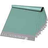 Metronic Poly Mailers 14.5X19 100 Pack, Strong Adhesive Shipping Bags for Clothing, Waterproof and Tear-Proof Envelopes, Packaging Bags Mailers Poly Bags for Shipping in Grayed Jade Green