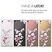 kwmobile Clear Case Compatible with Sony Xperia XA1 - TPU Smartphone Backcover - Cherry Blossom Branch Dark Pink/Light Pink/Transparent