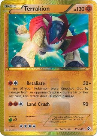 Pokemon - Terrakion (151/149) - BW - Boundaries Crossed - Holo