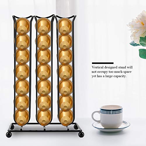 image for fosa Coffee Capsule Holder with 42pcs Pods Storage, Chrome Plating Iro