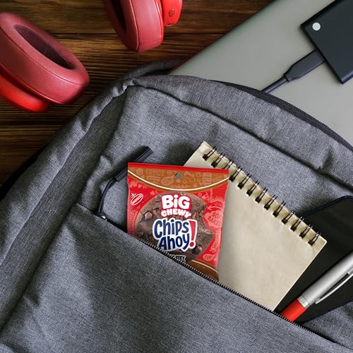 CHIPS AHOY! BIG CHEWY CHOCOLATE CHIP COOKIES, CHOCOLATEY BROWNIE, 14 SNACK PACKS (1 COOKIE PER PACK)