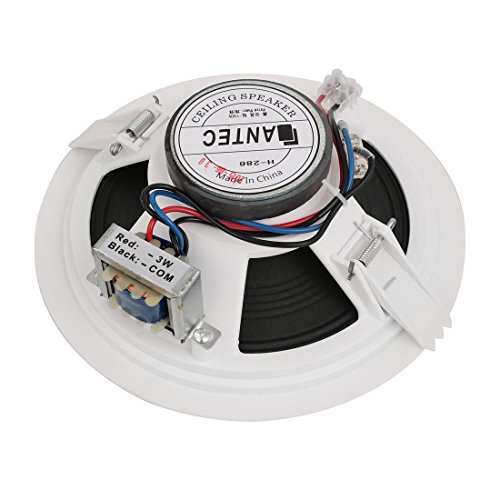 Fash Lady Home Theater Public Address System Metal Casing Wall Ceiling Mounted 19.3cm 7.6-inch Round Shaped Audio Loudspeaker Speaker 3-6W