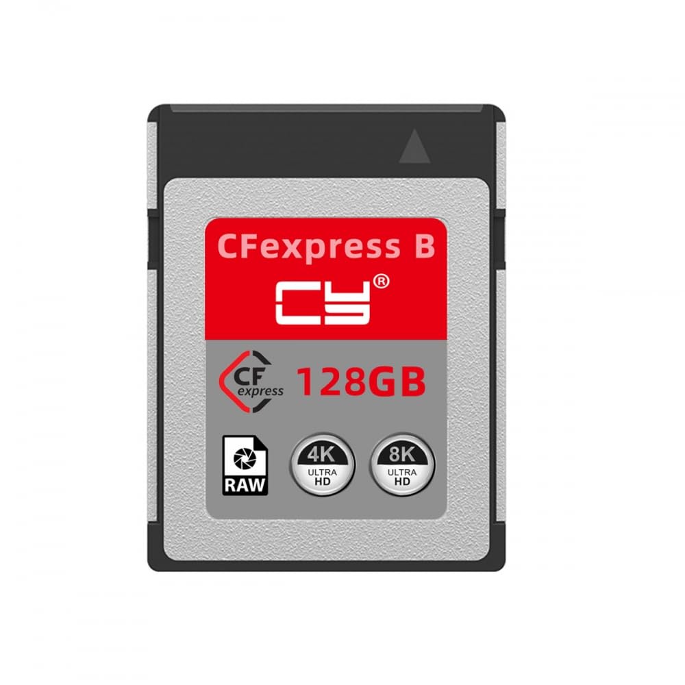 CY CFexpress Type-B 128GB Memory Card CFE CFB Adapter Compatible with Camera 8K RAW PCIe Expansion