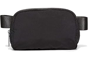 lanul Waist Pack for Women and Men, Mini Fanny Pack Dupes, Adjustable Size, Waterproof-Everywhere Belt Bag, Crossbody, Black