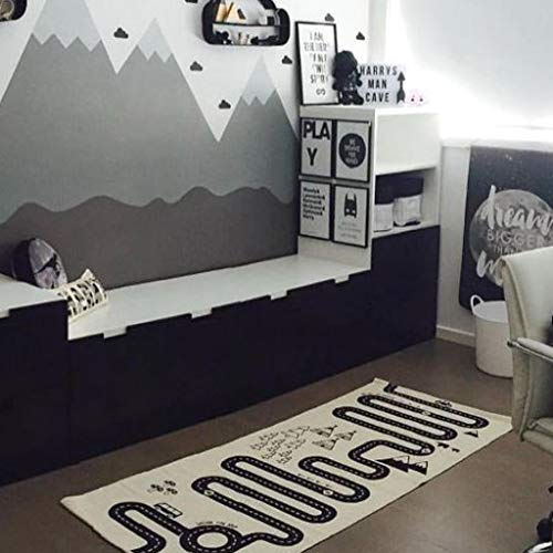 Sodoop Baby Play Mat,Cartoon Print Adventure Crawling Children's Game Pad, City Street Map Learning Carpet, Boy Girl Kindergarten Bedroom Play Room Classroom Safe Area for Kids Have Fun - Thumbnail 7