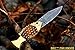 DKC Knives (12 7/18) DKC-593 Sun Fish Mouth Open Bass Trout Fishing Pocket Folding Damascus Hunting Knife Brass & Bone Folded 9.5oz 4.5