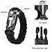 7Leon Emergency Survival Paracord Bracelet, Outdoor First Aid Kit, Rope, Compass, Flint Fire Starter, Whistle, & Emergency Knife Scraper, Buckle Design, for Camping, Fishing, Hiking, 1 Bracelet