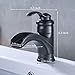 Rozin Bathroom Waterfal Spout Basin Faucet Single Lever Vanity Sink Mixer Tap with Pop up Drain Oil Rubbed Bronze