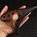 Aovoa Professional 12 Hole Ocarina Ceramic Alto C Ocarina (Brown)