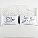DasyFly His Hers Pillowcases for Couples,Always Kiss Me Goodnight..Unique Anniversary Engagement Wedding Valentines Day Naughty for The Couple, Cute Birthday Gifts for Girlfriend