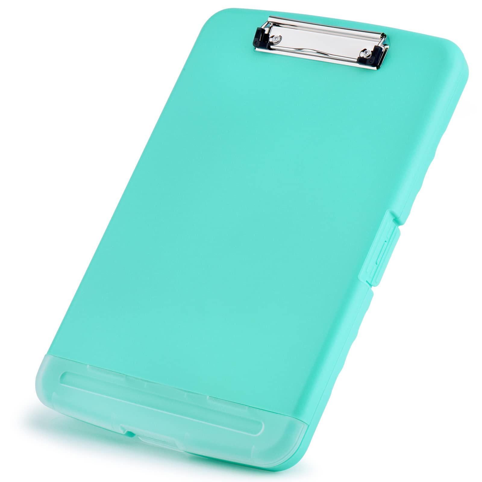 ZCZN Plastic Clipboard with Storage, A4 Clipboard Folder with Separate Pen Holder, Pale Robin Egg Blue — image 1