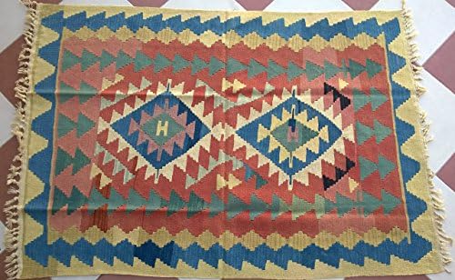 Wool Rug Bedroom Rug 3.70 x 5.30 ft Kilim Rug Turkish Kilim Area Rugs Ottoman Rugs for Living Room Rugs for Bedroom Area Rug Home Decor