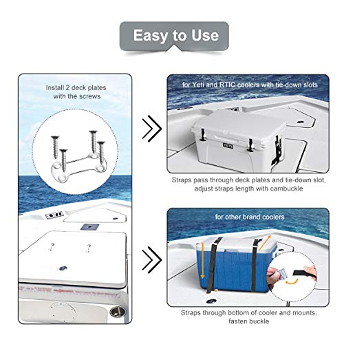 Aieve cooler tie down kit, cooler tie down kit para yeti tie down