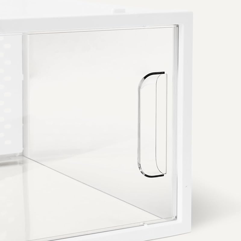 - Caja organizadora de zapatos apilable y plegable, grande, paquete de 12, Transparente — foto 4 de 5