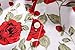 SSLR Men's Summer Rose Prints Button Down Short Sleeve Shirt