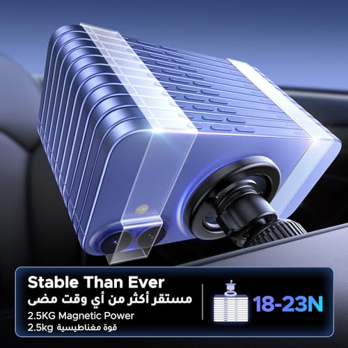 UGREEN MagSafe Car Phone Holder Magnetic Car Mount, [360° Rotation Super Stable], One-hand Auto Lock, No Blocking Air Vent Magnetic Mobile Holder, Fit for iPhone 17/16/15, Samsung S25/24/23/Z Flip