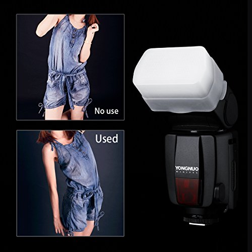 waka Bounce Dome Diffuser, [3 Pack] Camera Bounce Dome Flash Diffusers for Canon 430EX I/II/III, 580EX I/II, 600EX Speedlight + Microfiber Cleaning Cloth - Thumbnail 5