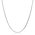 BFISH JEWELRY 925 Sterling Silver Designer Chain 0.8MM Delicate Italian Box Chain - Super Thin & Strong Lovely Necklaces