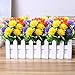 LUCKY SNAIL 6 Pcs Artificial Flowers, Fake Orange Daffodils Flowers, Fake Yellow Hydrangea Flowers, Faux Purple Gypsophila Flowers for Indoor Outside Hanging Planter Home Kitchen Office Wedding Décor