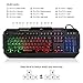 Rii RK903 Large Size Multiple Colors Rainbow LED Backlit Mechanical Feeling USB Wired Multimedia Gaming Keyboardthumb 1
