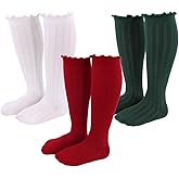 Gebelle Baby Girl Kids Ruffle Socks Infant Toddler Frilly Seamless Socks Little Princess Dress Uniform Stockings
