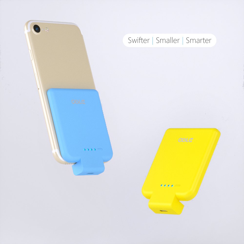 oisle iPhone Mini Power Bank MP282 2200mAh,Ultra Thin Wireless Backup Battery(0.28inch Thickness,51g Weight) High-Speed Charging Mode External Battery for iPhone 5(s)/6(s)/7 (Blue)