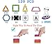 dreambuilderToy Magnetic Tiles, 120 PCS Creative Magnetic Building Blocks Set, Magnetic Tiles STEM Preschool Educational Construction Kit(120 PC Set)